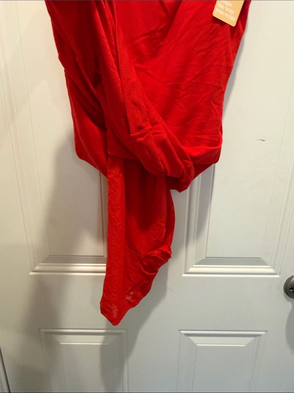 NWT Popilush Red Spaghetti Strap Slip Dress with built in shapewear- Women - Picture 3 of 4